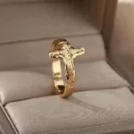 Adjustable Jesus Cross Ring