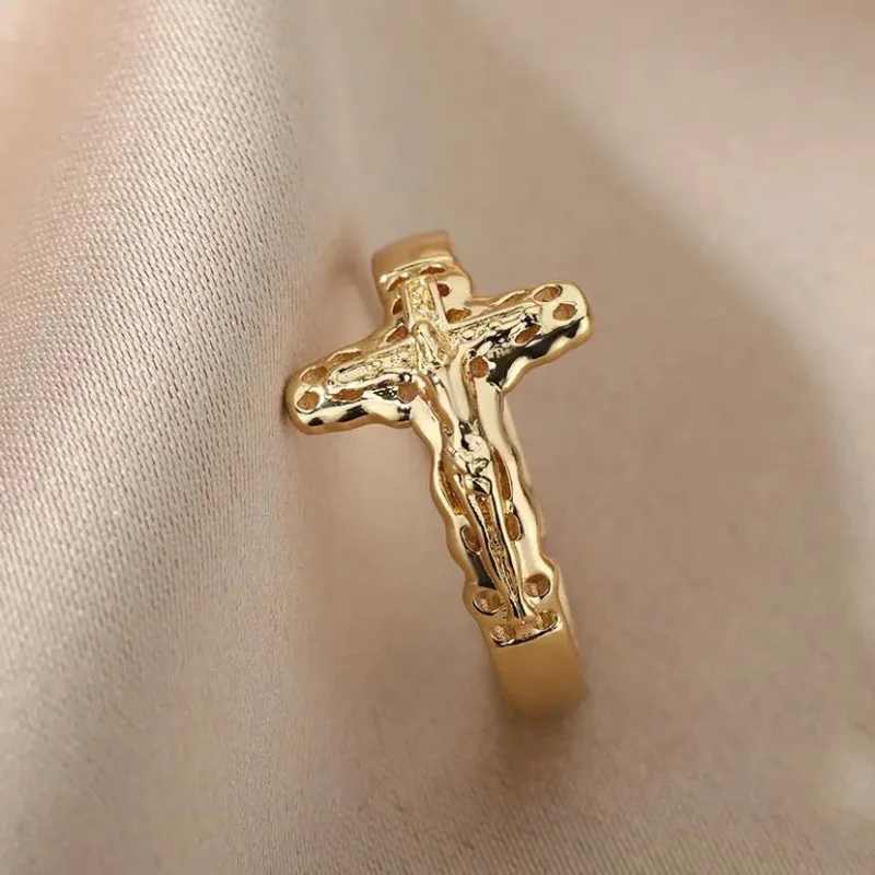 Adjustable Jesus Cross Ring - Image 3