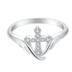 Angel Cross Ring One Size