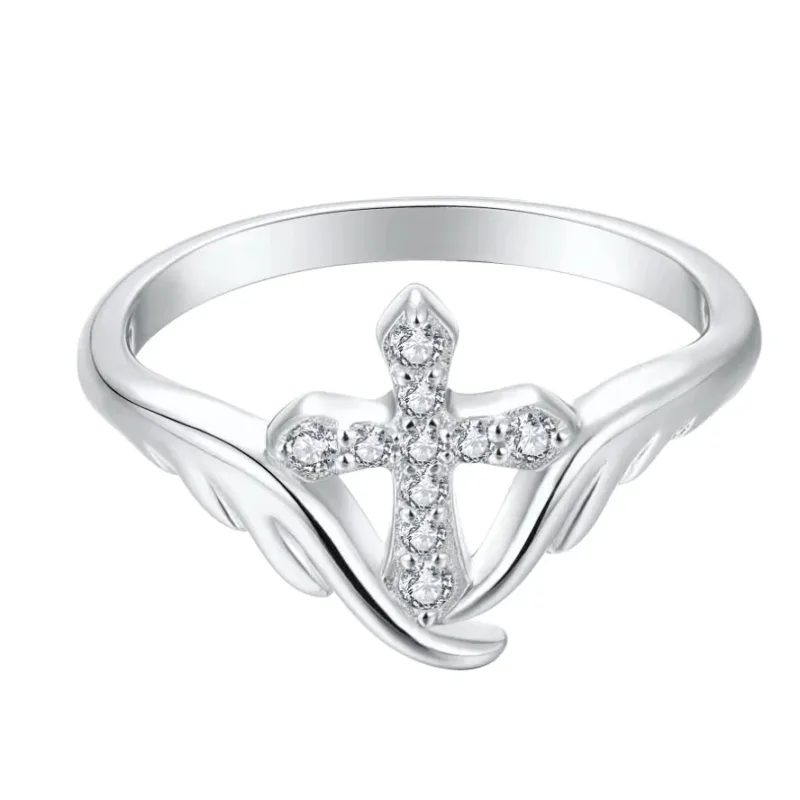 Angel Cross Ring One Size