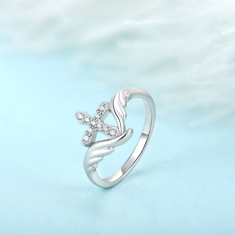 Angel Cross Ring One Size - Image 2