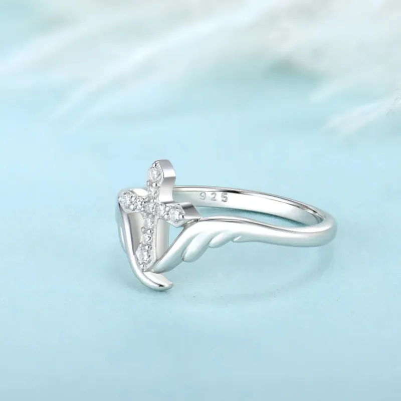 Angel Cross Ring One Size - Image 3