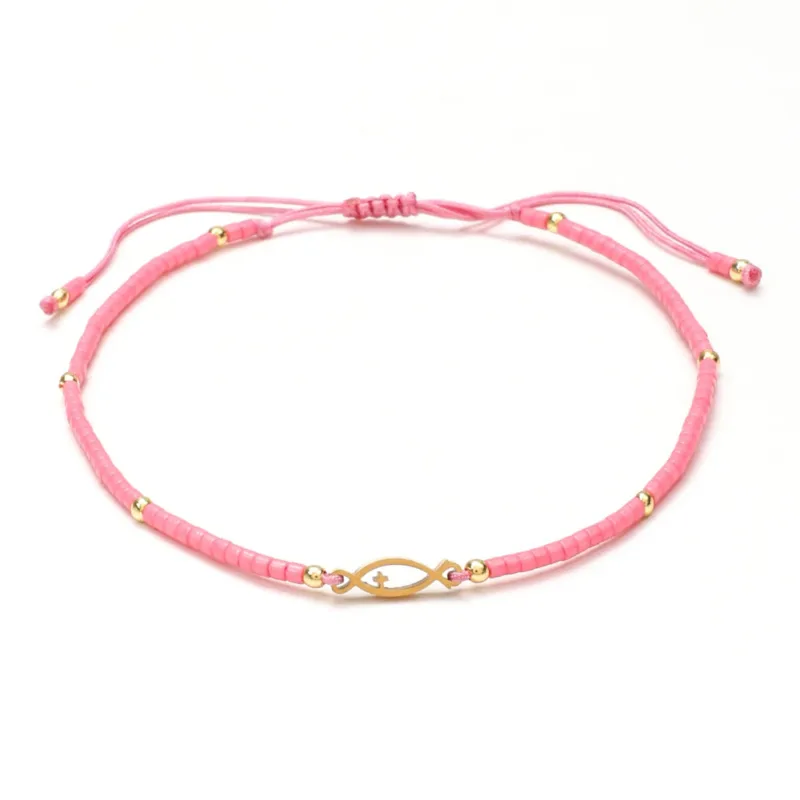 Ankh Cross Bracelet with Cord - Image 9