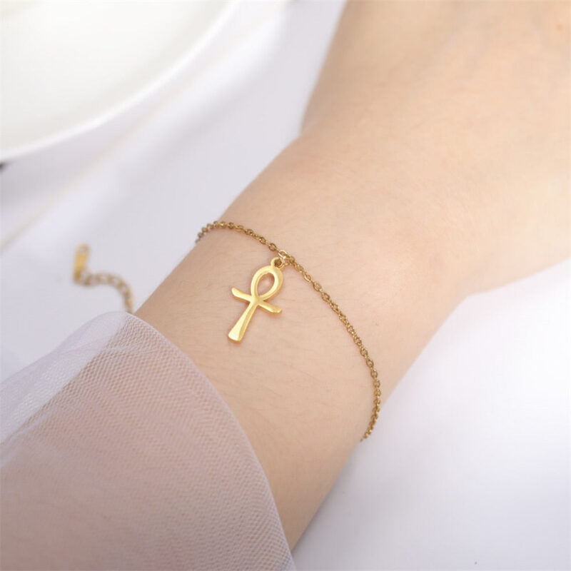 Ankh Cross Pendant Bracelet - Image 3
