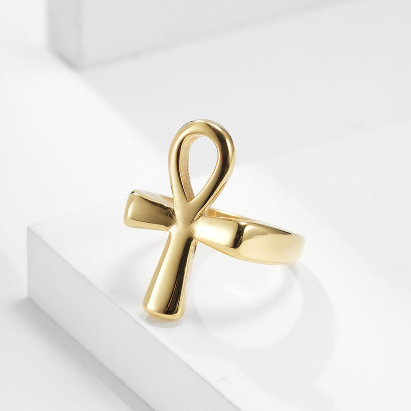 Ankh Cross Ring