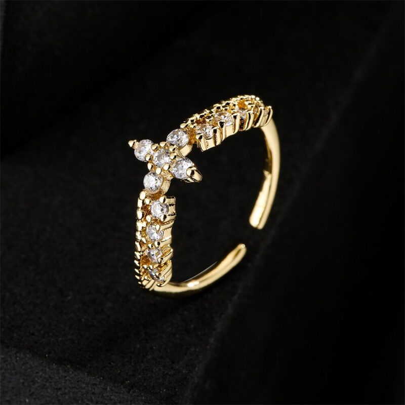 Bright and Adjustable Cross Ring - Image 3