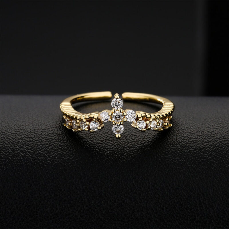 Bright and Adjustable Cross Ring - Image 2