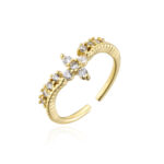 Bright and Adjustable Cross Ring
