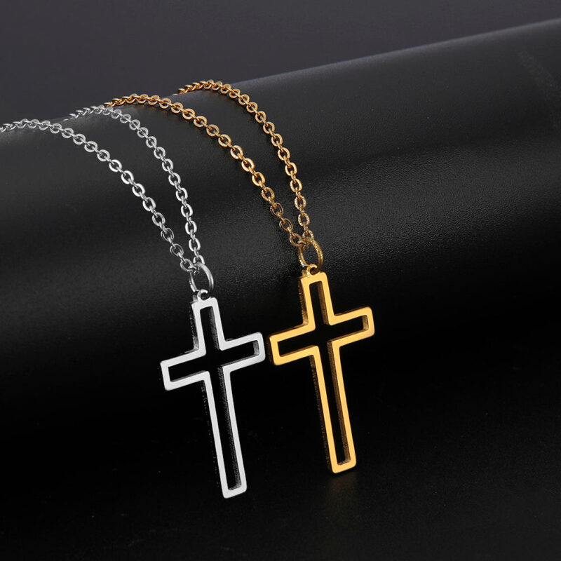 Christian and Minimalist Cross Necklace - Image 3