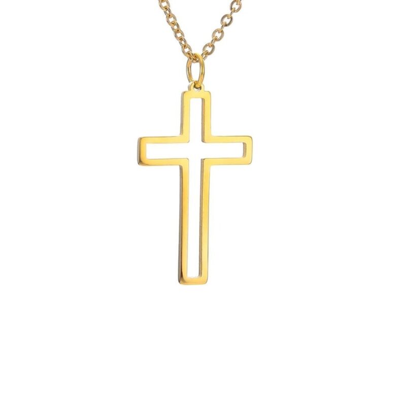 Christian and Minimalist Cross Necklace - Image 2