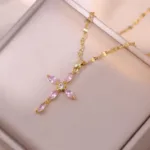 Christian Necklace in Colored Petals