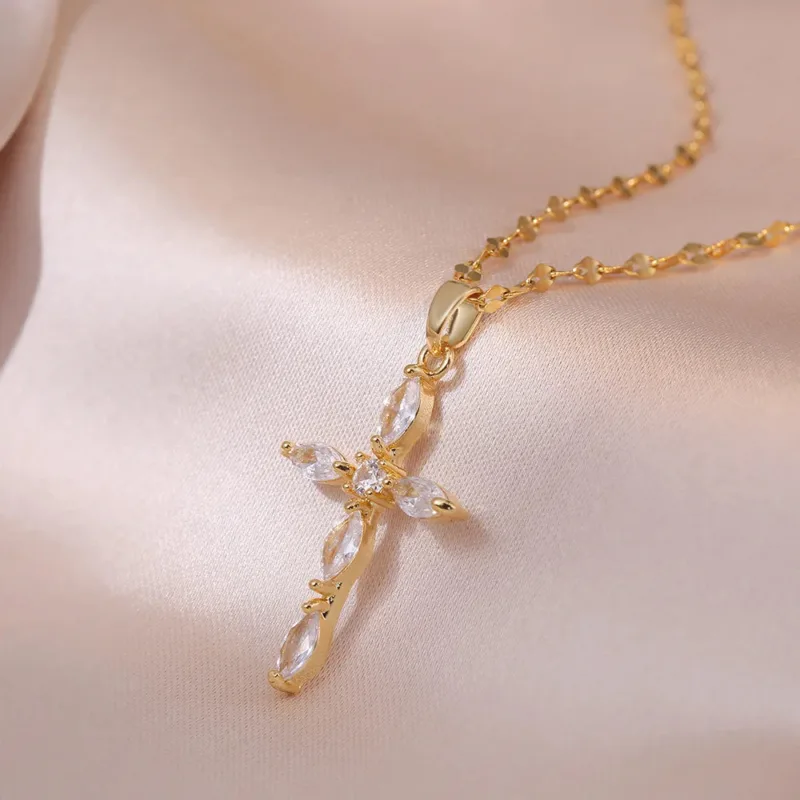 Christian Necklace in Colored Petals - Image 6