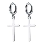Classic Silver Cross Earrings