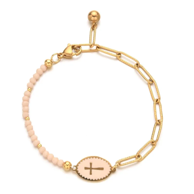 Colorful Charm Cross Bracelet - Image 5