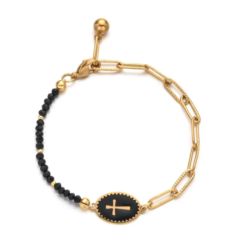 Colorful Charm Cross Bracelet - Image 3