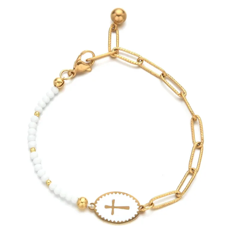 Colorful Charm Cross Bracelet - Image 2