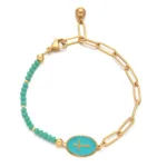 Colorful Charm Cross Bracelet
