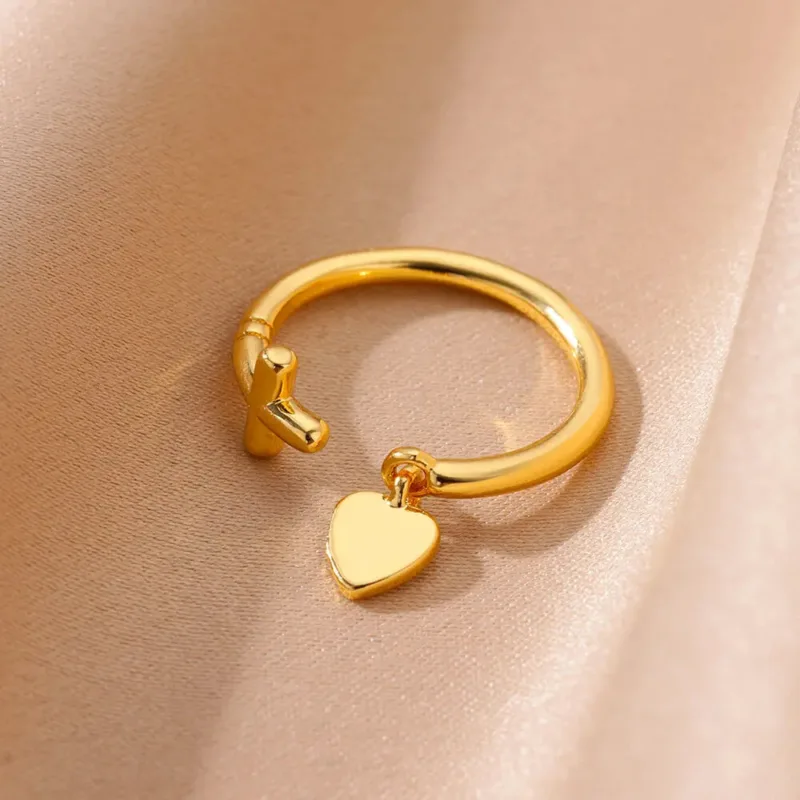 Cross and Heart Pendant Ring - Image 5
