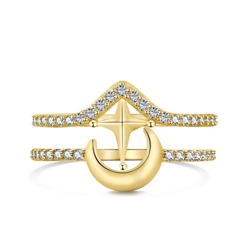 Cross and Moon Ring - Image 3