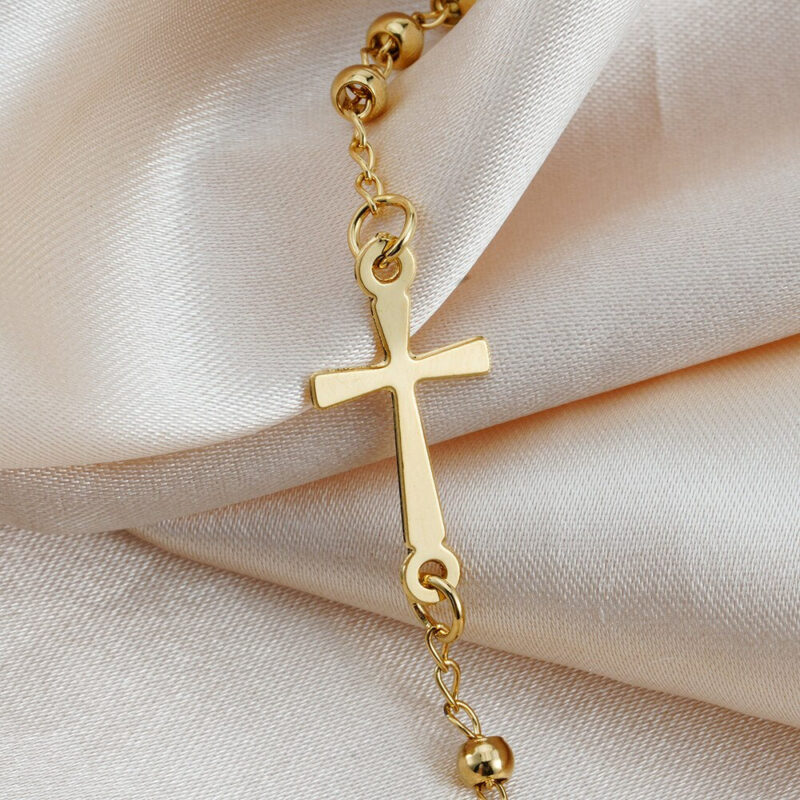Cross Bracelet with Virgin Mary Medal - Image 4