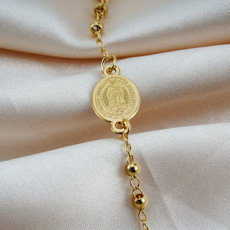 Cross Bracelet with Virgin Mary Medal - Image 3
