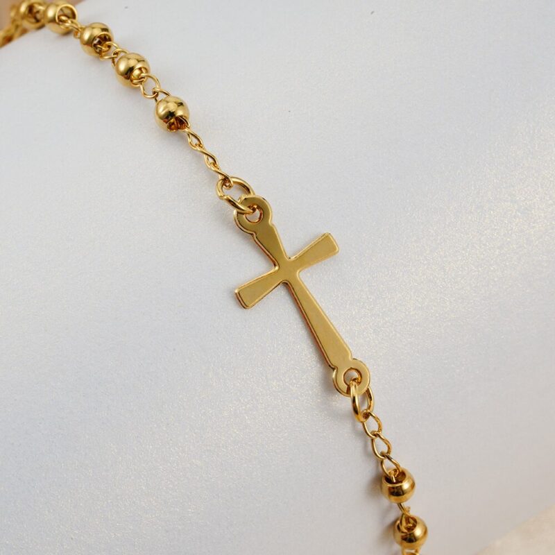 Cross Bracelet with Virgin Mary Medal - Image 6