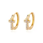 Cross Hoop Earrings