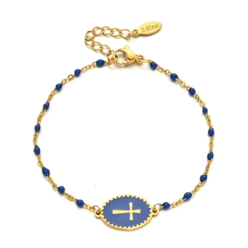Cross Medallion Bracelet - Image 3