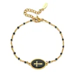 Cross Medallion Bracelet