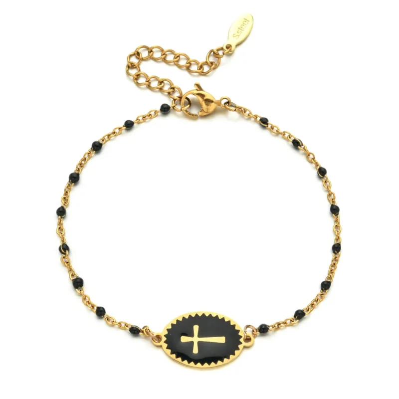 Cross Medallion Bracelet