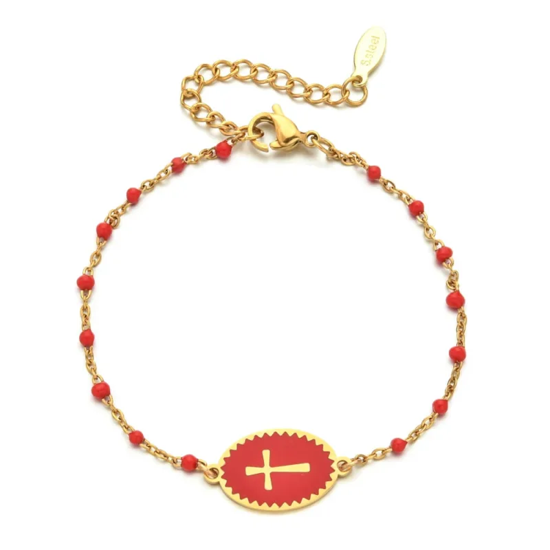 Cross Medallion Bracelet - Image 6
