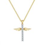 Cross Necklace Angel Wings