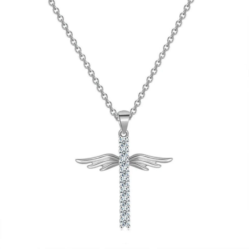 Cross Necklace Angel Wings - Image 2