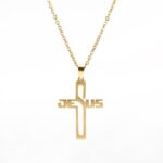 Cross Necklace Inscription Jesus