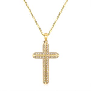 Cross Necklace Multiple Sparkling Crystals