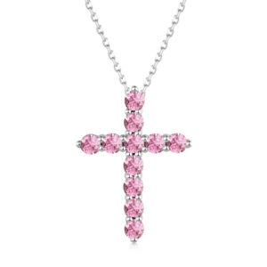 Cross Necklace Pink