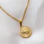 Cross necklace Prayer Medallion