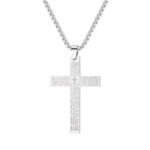 Cross Necklace with Biblical Prayer Pendant