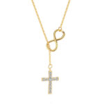 Cross Necklace with Infinity Symbol