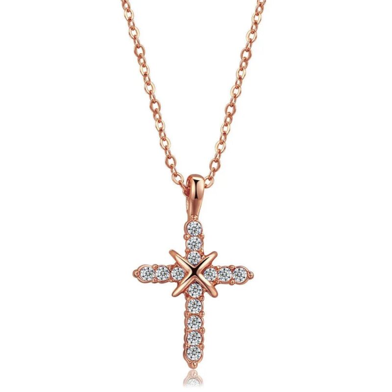 Cross on Cross Necklace