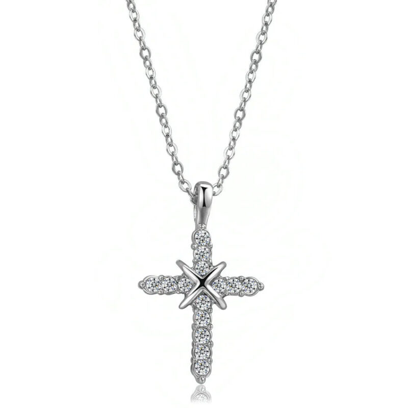 Cross on Cross Necklace - Image 2