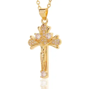 Cross Pendant Necklace with Jesus Christ