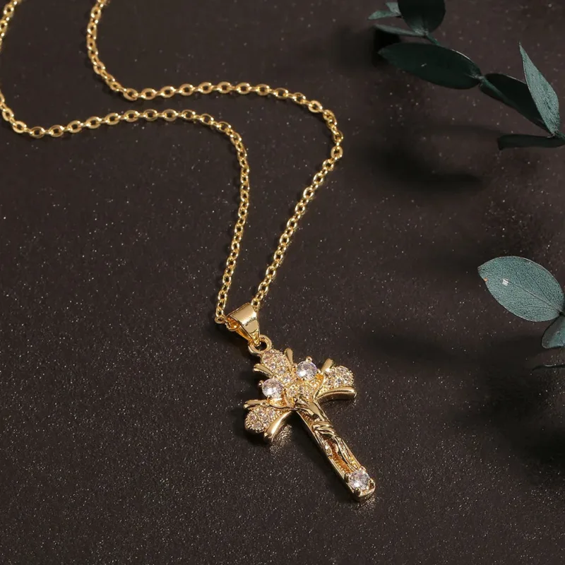 Cross Pendant Necklace with Jesus Christ - Image 4