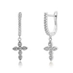 Dangling and Shiny Cross Earrings