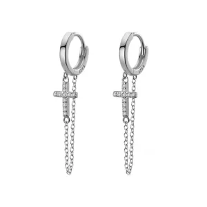 Dangling Cross Earrings