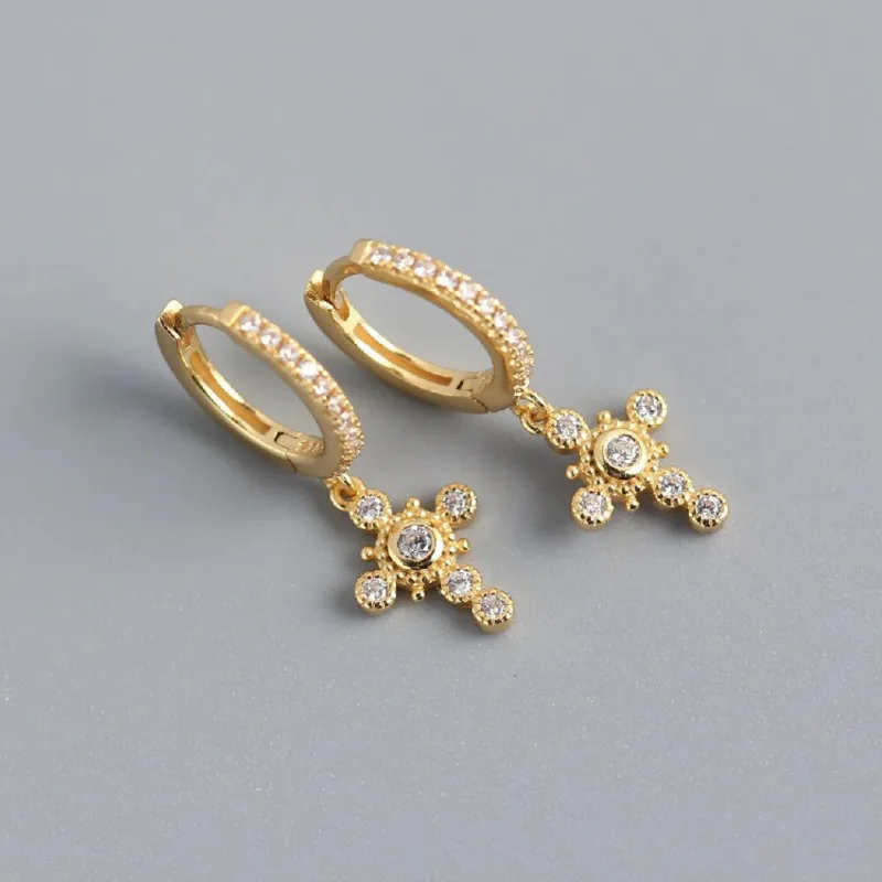 Dangling Cross Earrings - Image 3