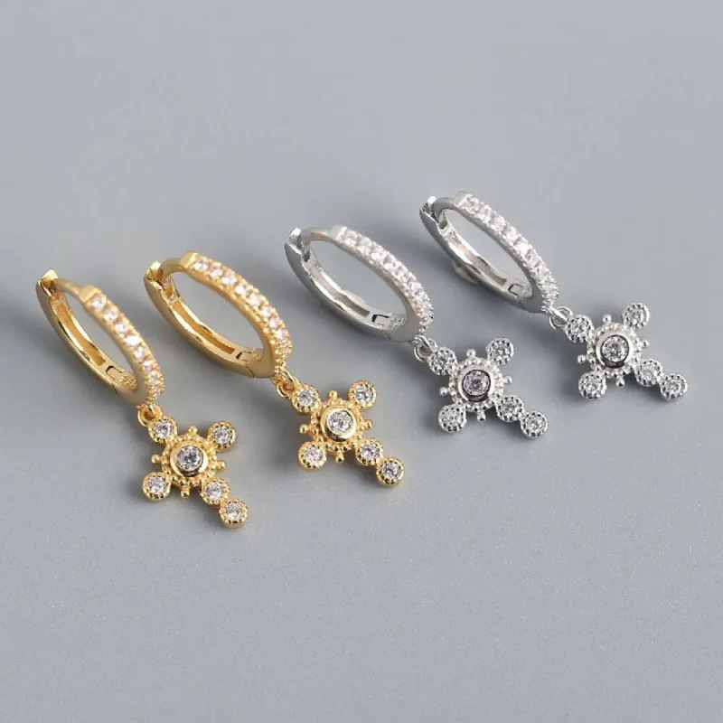 Dangling Cross Earrings - Image 2