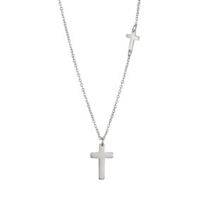 Double Cross Design Necklace