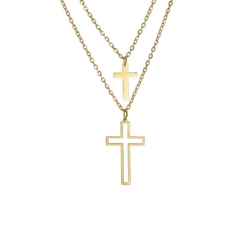 Double Cross Necklace Design - Image 2