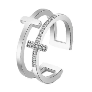 Double Cross Ring Geometric Design